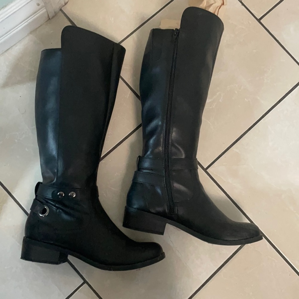 Tall black boots